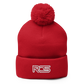 RCS White Logo Pom-Pom Beanie - Redcon Brand 